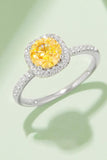 1 Carat Moissanite 925 Sterling Silver Halo Ring - Trendsi