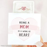 MOM Heart Shape 925 Sterling Silver Engraved Ring - Trendsi