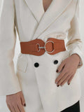 PU Elastic Wide Belt - Trendsi - Flyclothing LLC