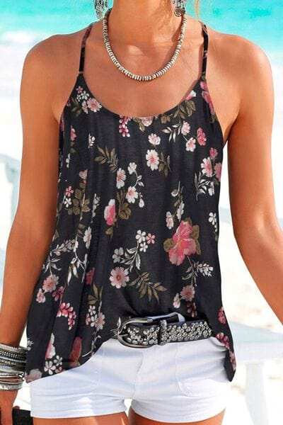 Floral Spaghetti Strap Cami - Trendsi - Flyclothing LLC