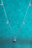 Moissanite Rhodium-Plated Necklace - Trendsi