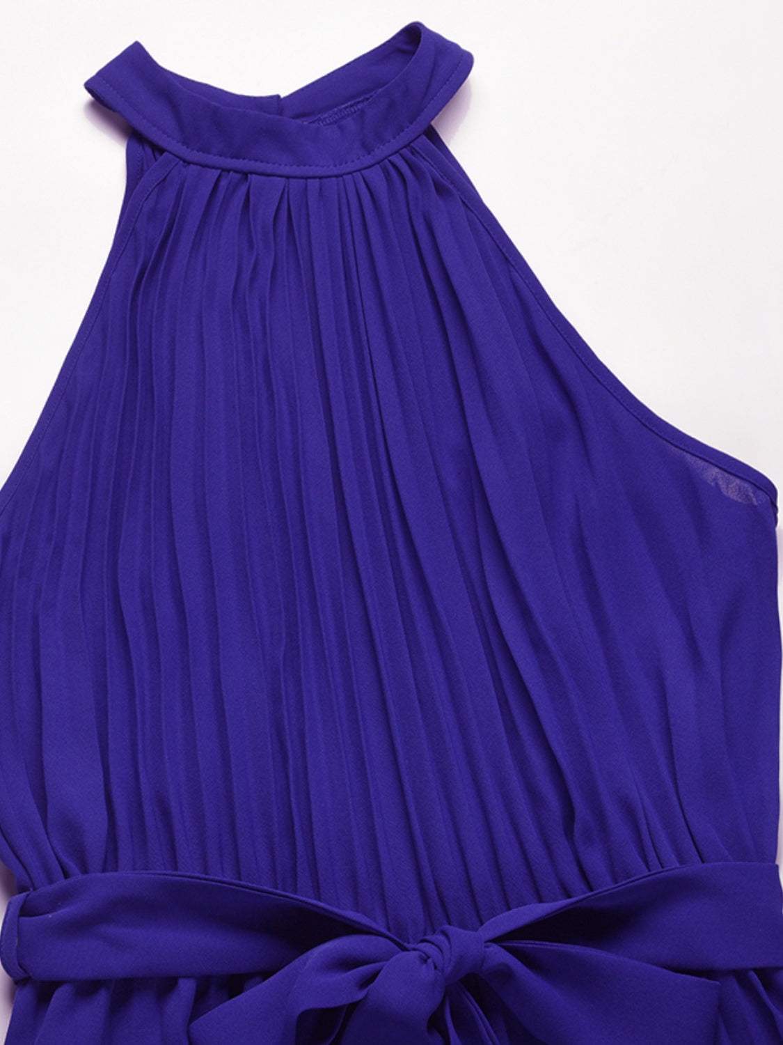 Cutout Tied Pleated Sleeveless Jumpsuit - Trendsi - Flyclothing LLC