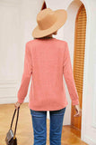 Buttoned Notched Neck Long Sleeve Top - Trendsi - Flyclothing LLC