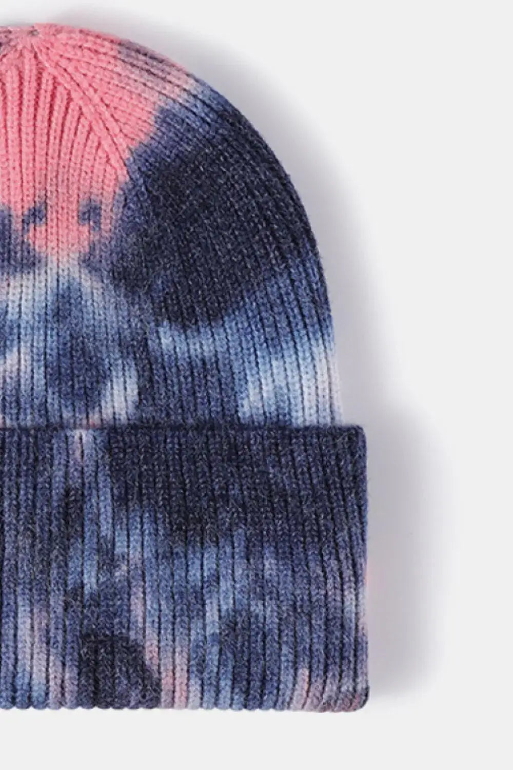 Tie-Dye Cuffed Rib-Knit Beanie Hat - Trendsi - Flyclothing LLC
