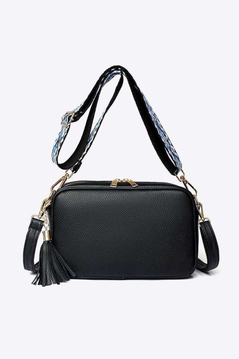 PU Leather Tassel Crossbody Bag - Trendsi - Flyclothing LLC