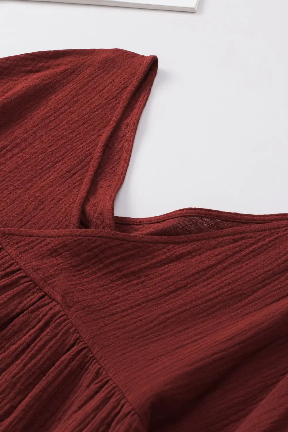 Dropped Shoulder V-Neck Blouse - Trendsi - Flyclothing LLC