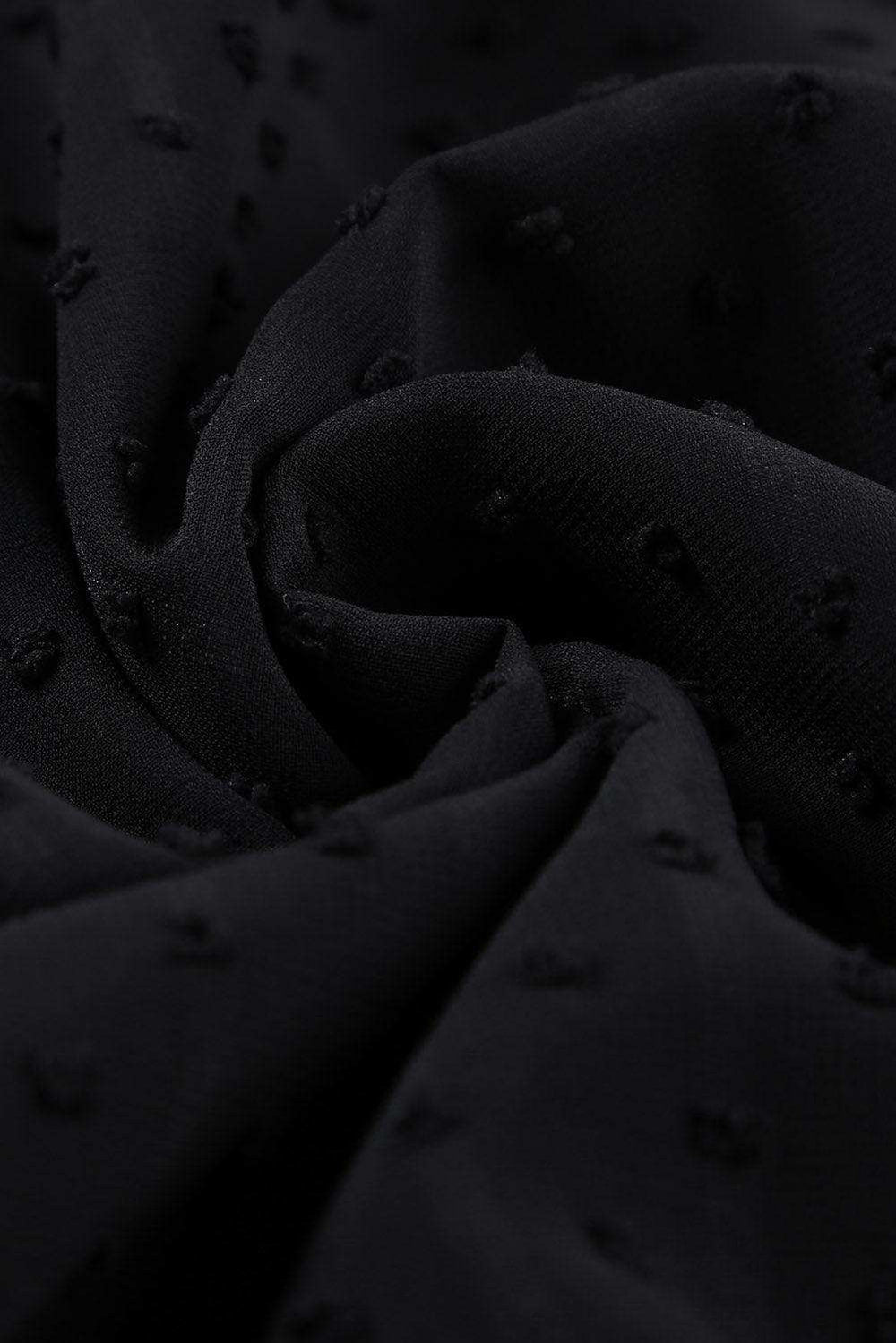 Plus Size Swiss Dot Spliced Lace V-Neck Blouse - Trendsi - Flyclothing LLC