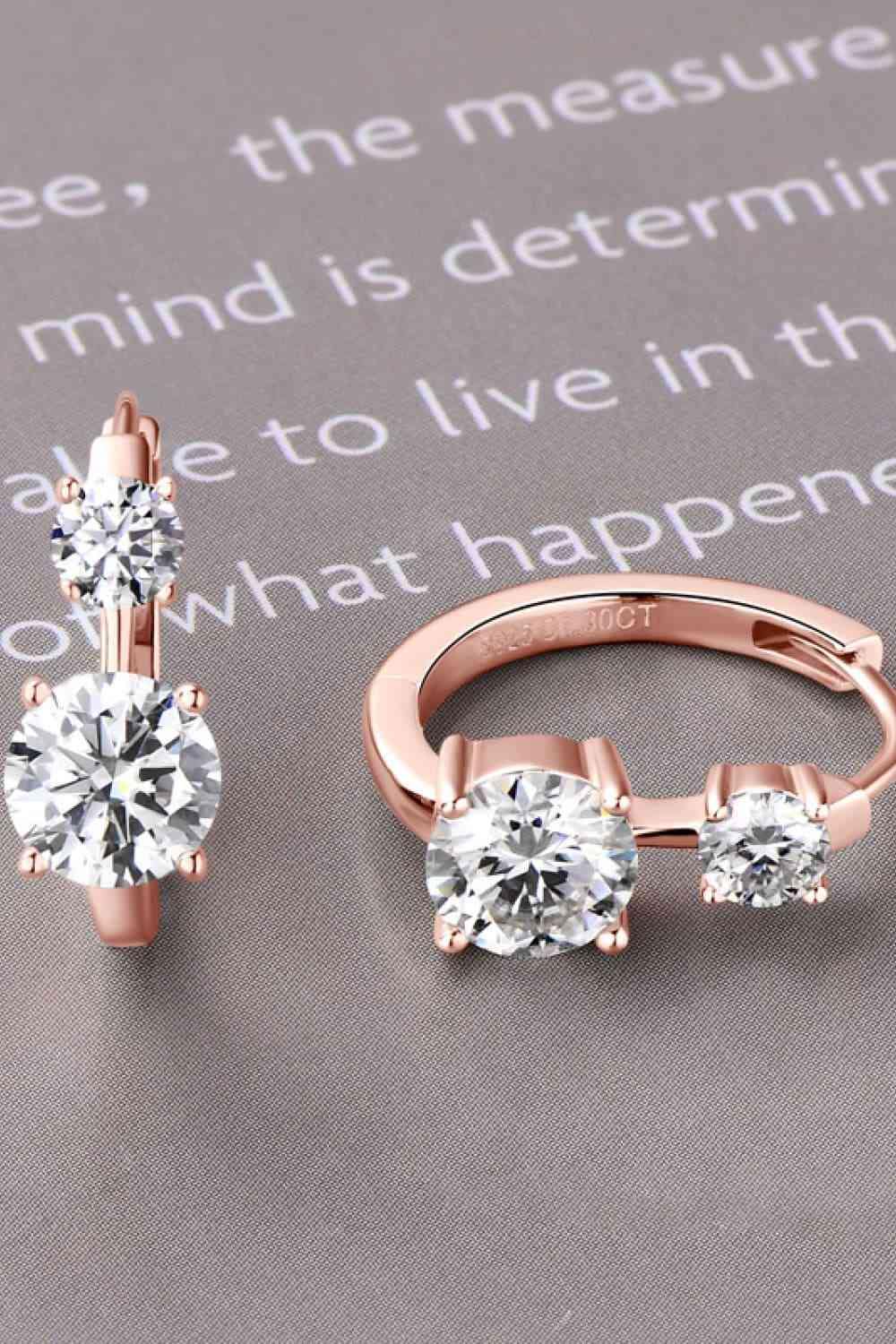1.3 Carat Moissanite 925 Sterling Silver Earrings - Trendsi