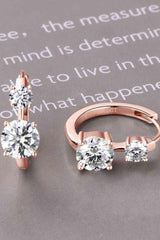 1.3 Carat Moissanite 925 Sterling Silver Earrings - Trendsi