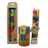 Single Boxed Hand-Painted Pillar Candle - Shahida Design - Nobunto - Nobunto - Flyclothing LLC