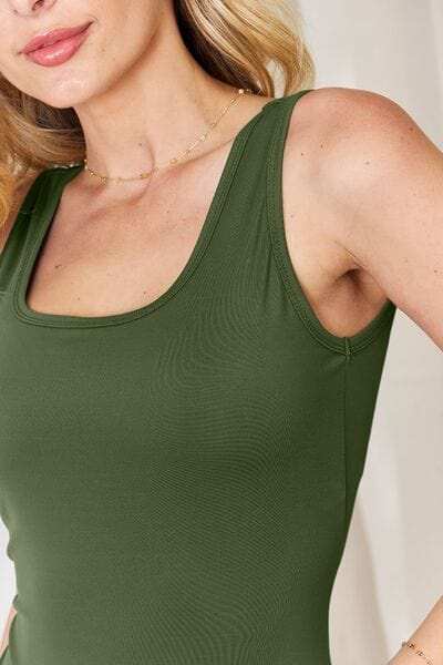 Basic Bae Full Size Square Neck Sleeveless Bodysuit - Trendsi - Flyclothing LLC
