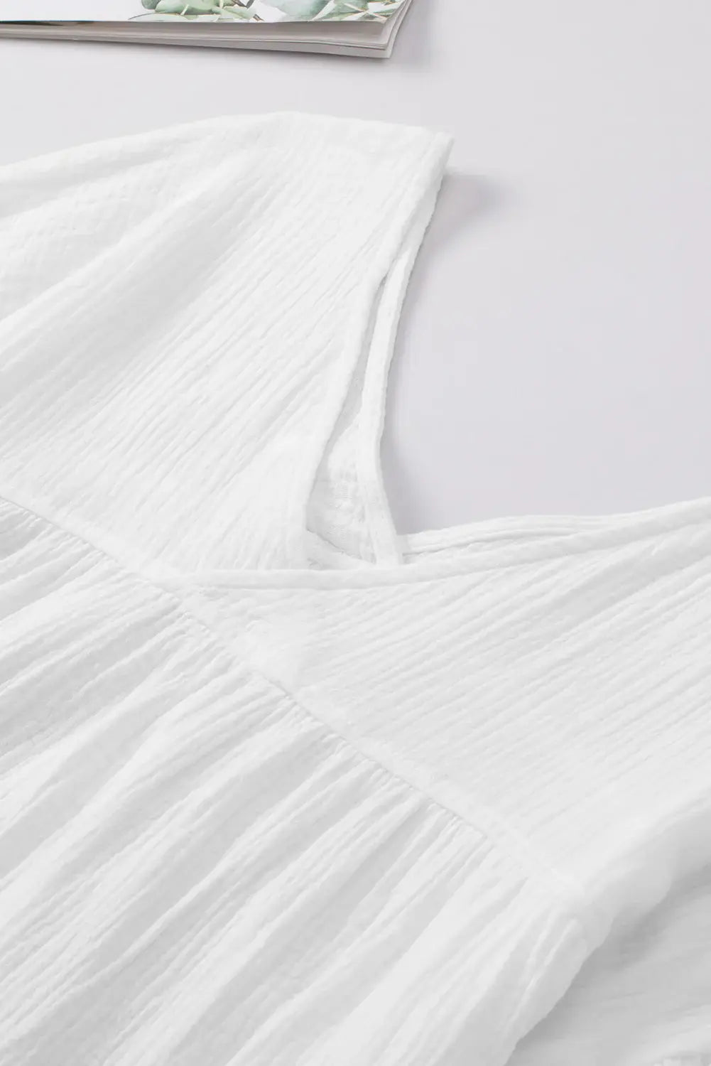 Dropped Shoulder V-Neck Blouse - Trendsi - Flyclothing LLC