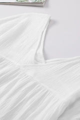 Dropped Shoulder V-Neck Blouse - Trendsi - Flyclothing LLC