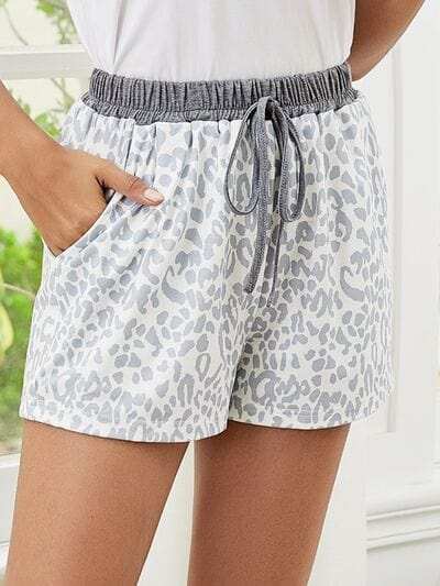 Printed Elastic Waist Shorts - Trendsi - Flyclothing LLC