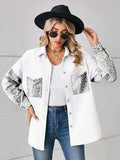 Leopard Button Up Denim Jacket - Trendsi - Flyclothing LLC