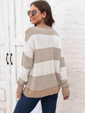 Full Size Round Neck Drop Shoulder Sweater - Trendsi - Flyclothing LLC