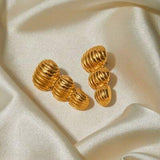 Stainless Steel Geometric Stud Earrings - Trendsi - Flyclothing LLC