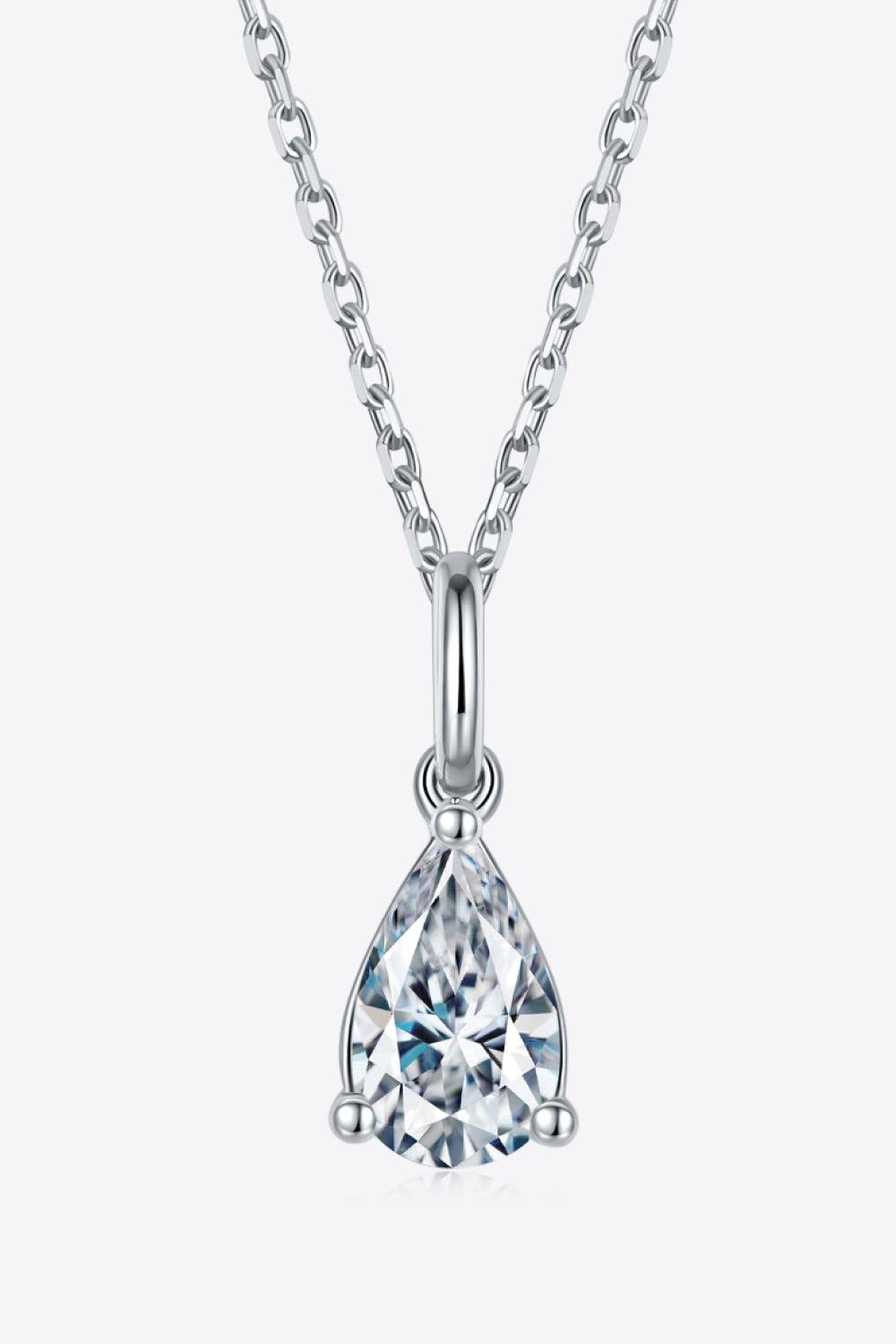 1 Carat Moissanite 925 Sterling Silver Necklace - Trendsi