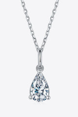 1 Carat Moissanite 925 Sterling Silver Necklace - Trendsi