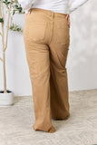 RISEN Full Size Fringe Hem Wide Leg Jeans - Trendsi