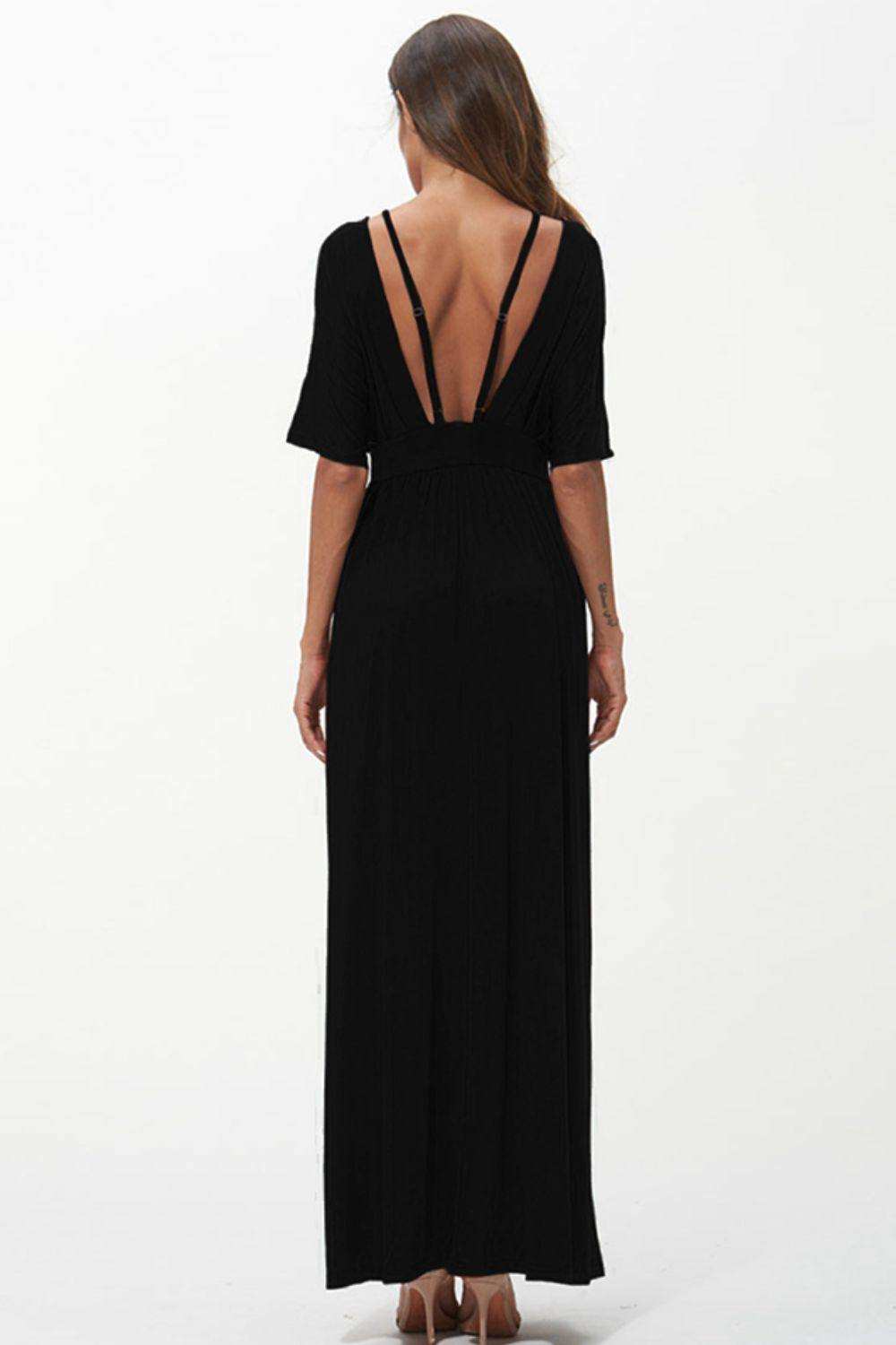 Strappy Neck Maxi Dress - Trendsi - Flyclothing LLC