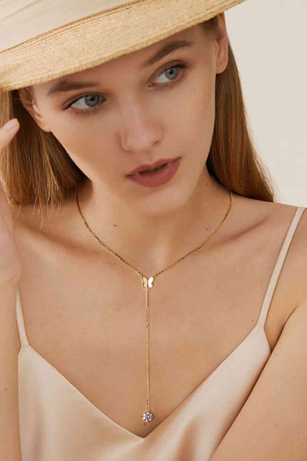 1 Carat Moissanite 925 Sterling Silver Necklace - Trendsi