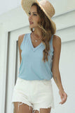 Basic V-Neck Tank - Trendsi - Flyclothing LLC