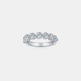 2.1 Carat 925 Sterling Silver Moissanite Heart Ring - Trendsi