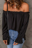 Frill Off-Shoulder Flounce Sleeve Blouse - Trendsi - Flyclothing LLC