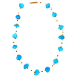 Floating Stone & Maasai Bead Necklace, Turquoise - Jedando