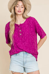 BOMBOM At The Fair Animal Textured Top - Trendsi - Flyclothing LLC