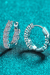 1.8 Carat Moissanite Hoop Earrings - Trendsi