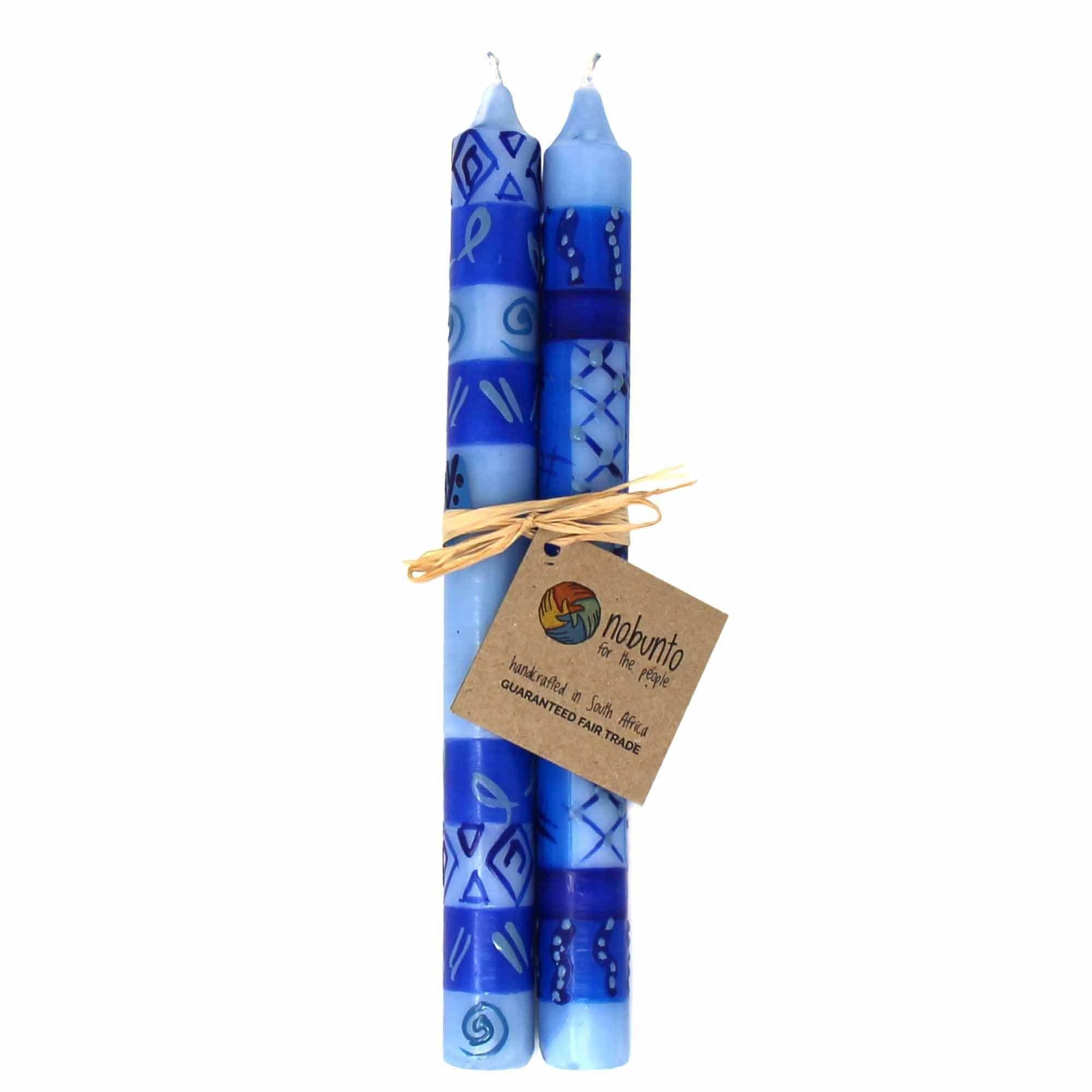 Tall Hand Painted Candles - Pair -Feruzi Design - Nobunto - Flyclothing LLC