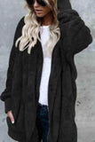 Teddy Hooded Jacket with Pockets - Trendsi - Flyclothing LLC
