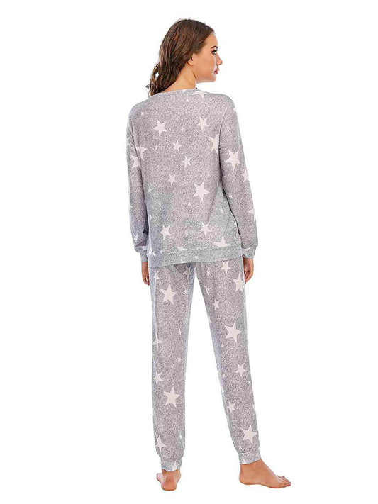 Star Top and Pants Lounge Set - Trendsi - Flyclothing LLC