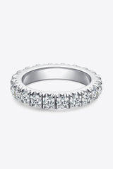 2.3 Carat Moissanite 925 Sterling Silver Eternity Ring - Trendsi