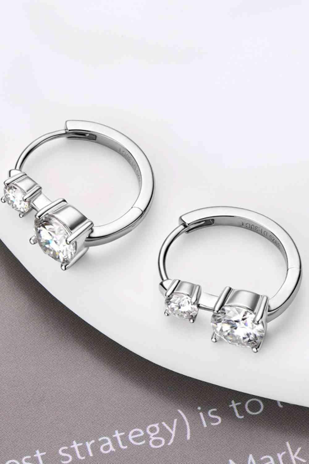 1.3 Carat Moissanite 925 Sterling Silver Earrings - Trendsi
