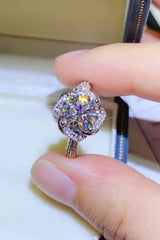 2 Carat Moissanite 925 Sterling Silver Ring - Trendsi - Flyclothing LLC