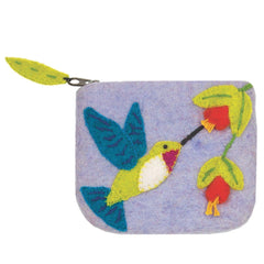 Felt Coin Purse - Hummingbird - Wild Woolies (P) - Flyclothing LLC