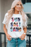 Letter Graphic Round Neck Tee - Trendsi - Flyclothing LLC