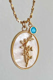 Flower Shell Pendant Copper Necklace - Trendsi - Flyclothing LLC