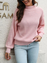 Dropped Shoulder Rib-Knit Sweater - Trendsi - Flyclothing LLC