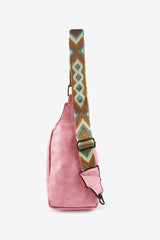 Adjustable Strap PU Leather Sling Bag - Trendsi