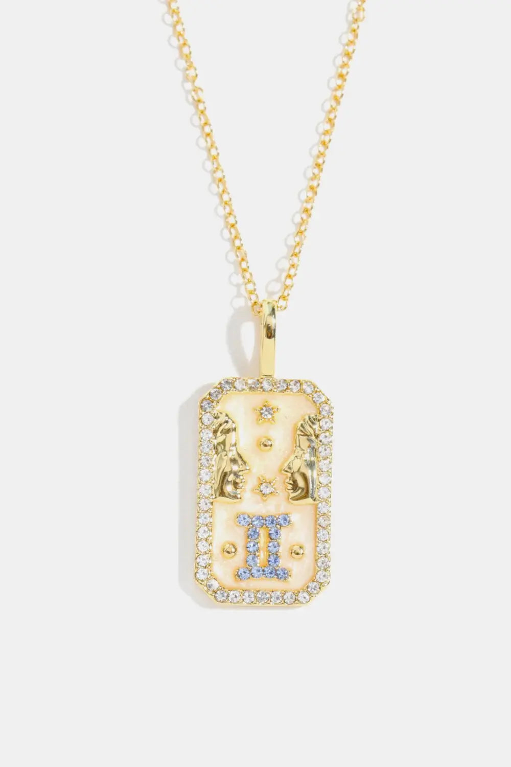 Rhinestone Constellation Pendant Copper Necklace - Trendsi - Flyclothing LLC