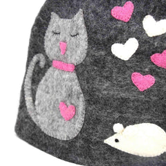 Hand Crafted Felt: Cat Tea Cozy - Global Groove Direct