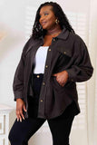 Heimish Cozy Girl Full Size Button Down Shacket - Trendsi
