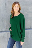 Double Take Full Size Round Neck Long Sleeve T-Shirt - Trendsi - Flyclothing LLC