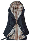Full Size Hooded Jacket with Detachable Liner (Three-Way Wear) - Trendsi - Flyclothing LLC