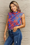 Printed Round Neck Tank Top - Trendsi