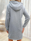 Striped Drawstring Long Sleeve Hoodie - Trendsi